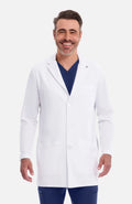 Logan Lab Coat in White – Men | Healing Hands | Corus Scrubs UAE