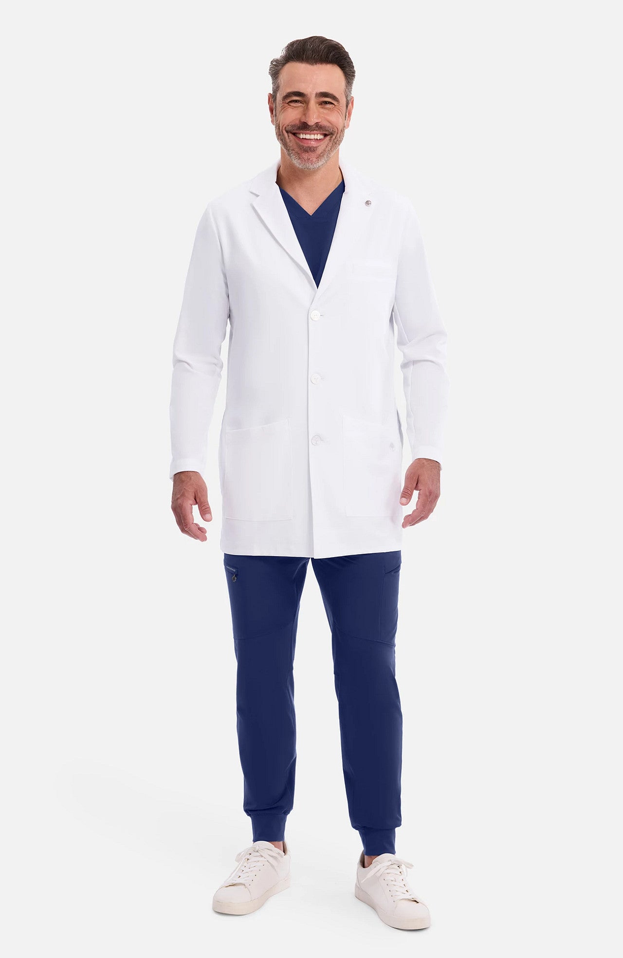 Logan Lab Coat front view – Men | Healing Hands