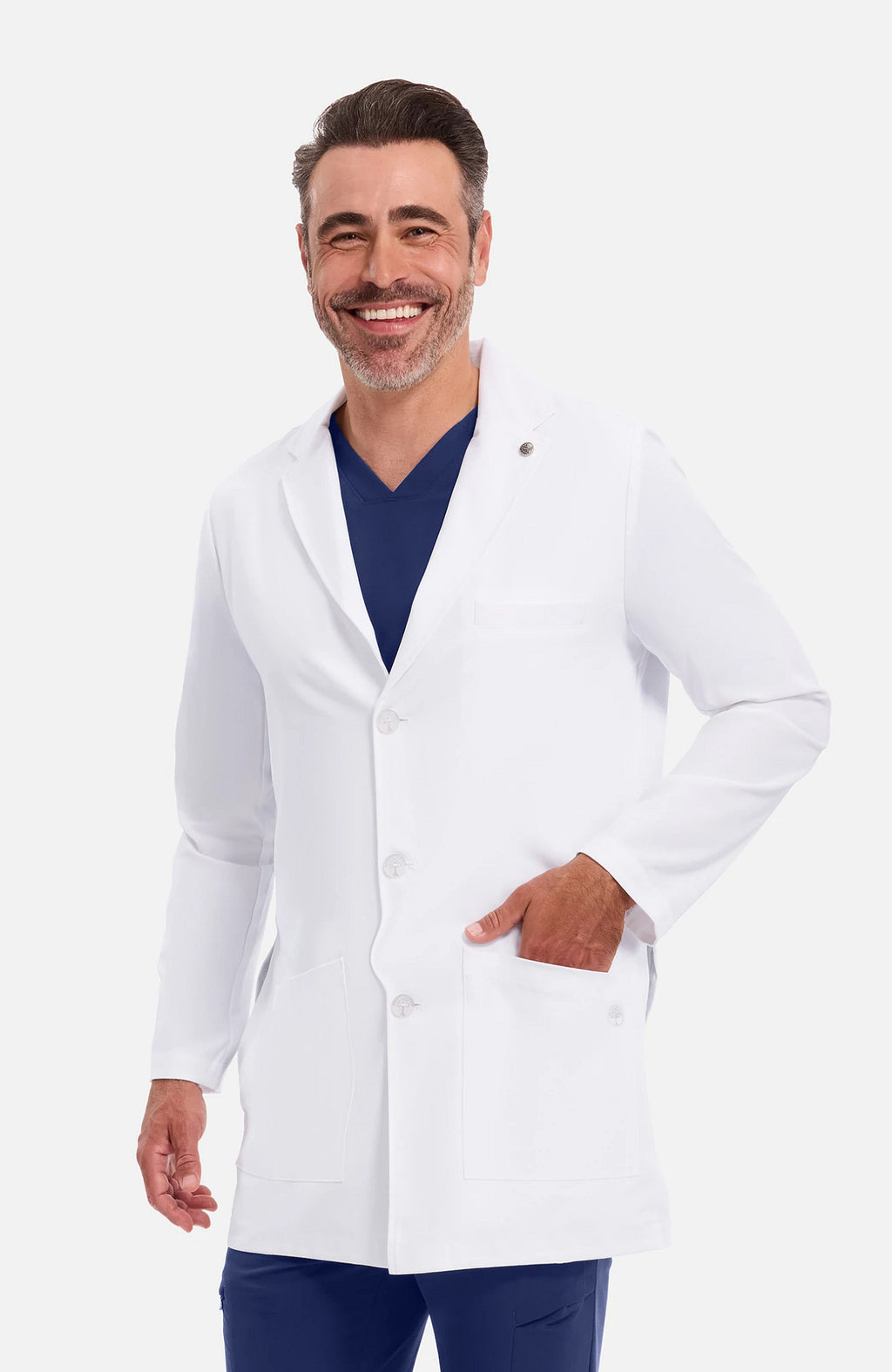 Logan Lab Coat back view – Men | Healing Hands