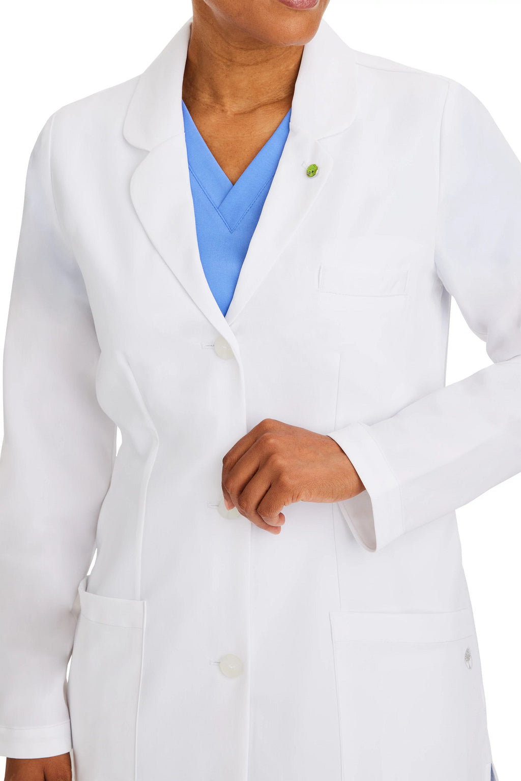 Logan Lab Coat worn side – Men | Healing Hands