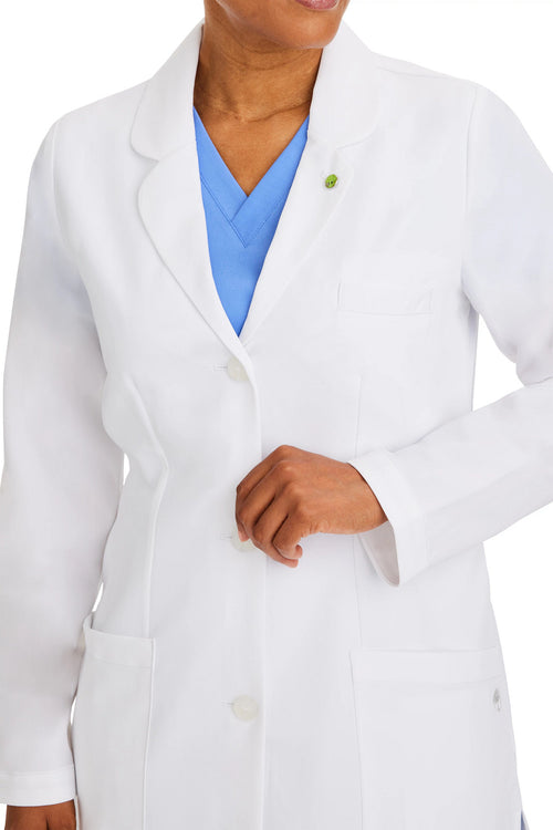 Fiona Lab Coat in White – Women | Healing Hands | Corus Scrubs UAE