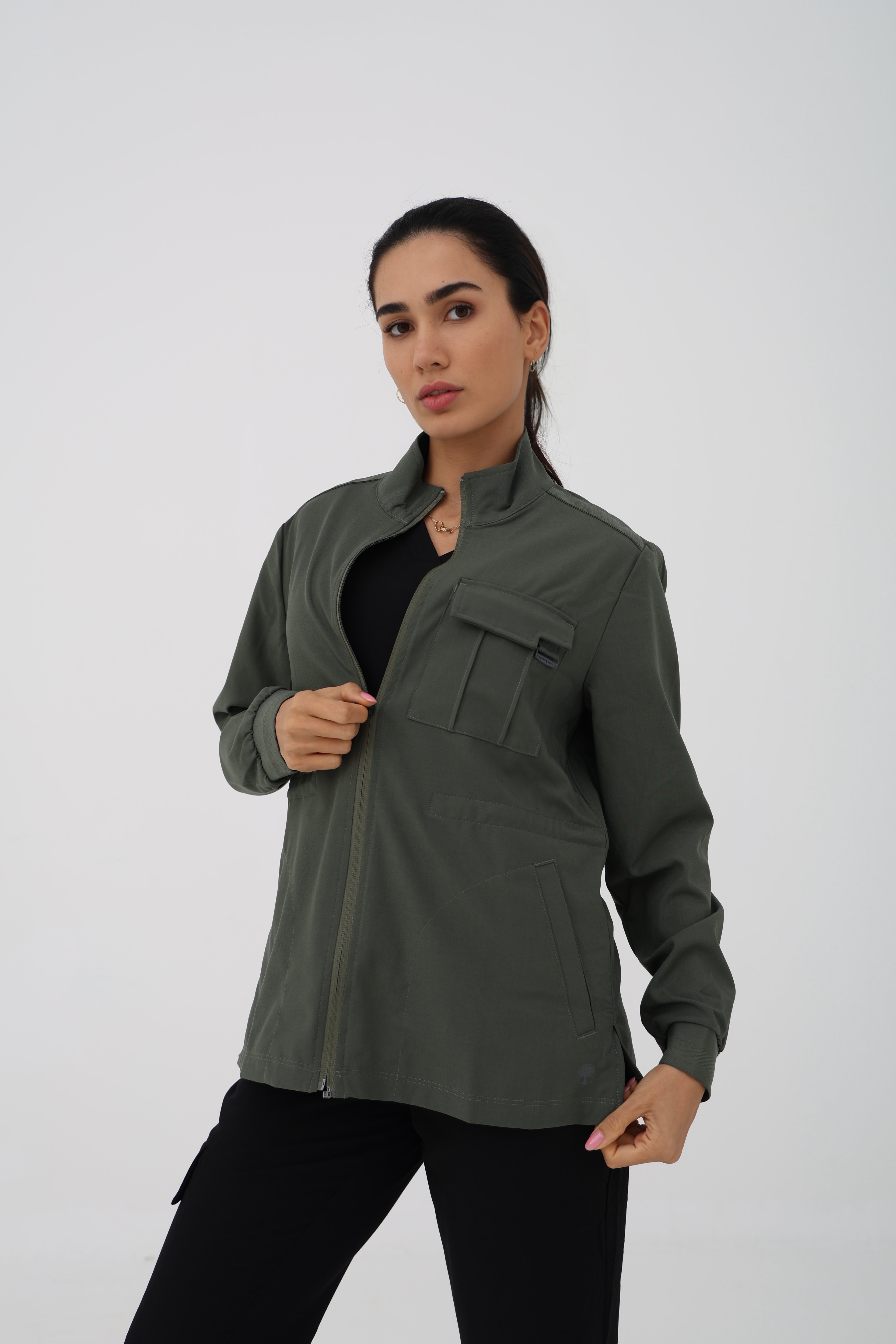 Brook Zip Jacket in Olive – Women | Healing Hands