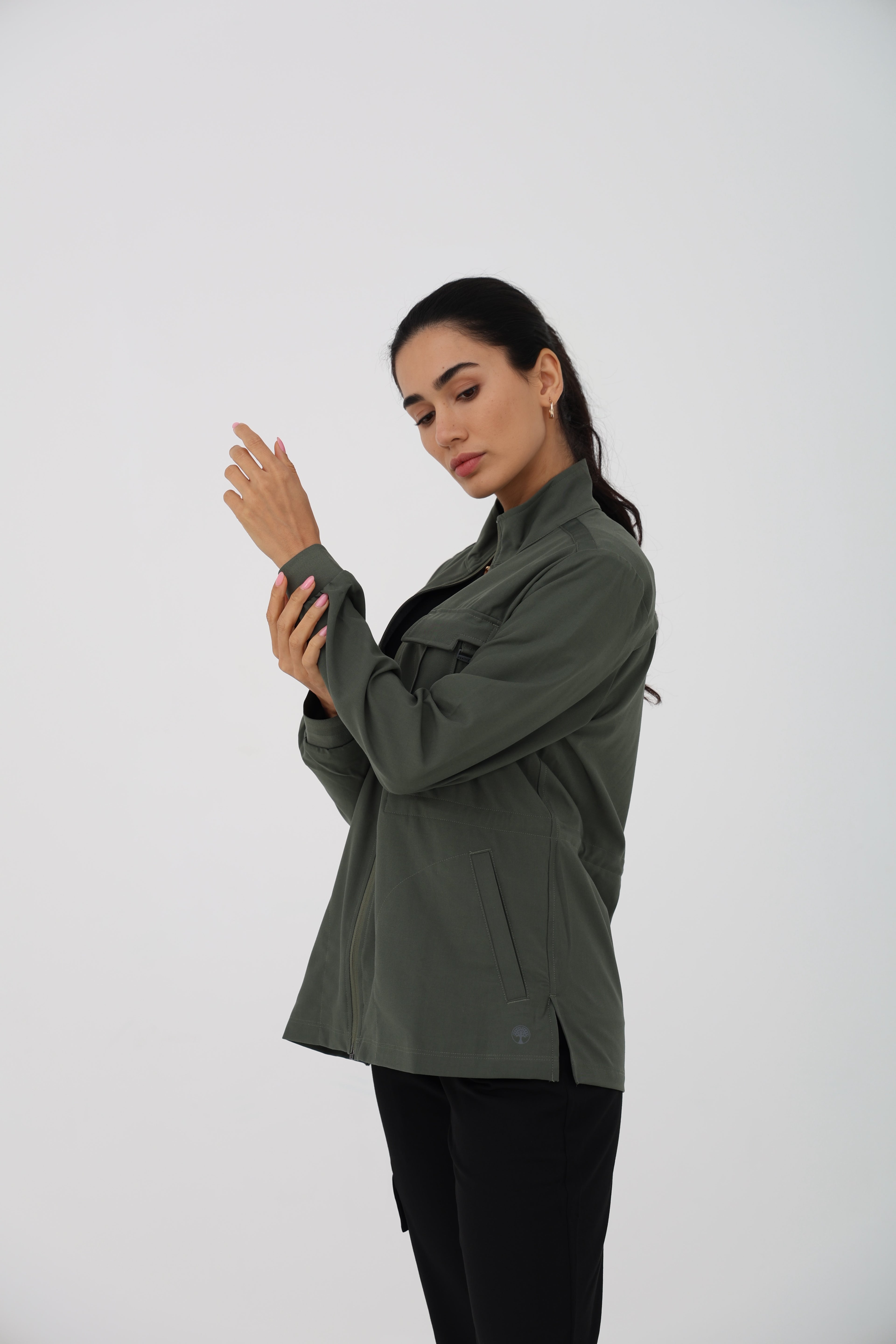 Brook Zip Jacket in Olive – Women | Healing Hands
