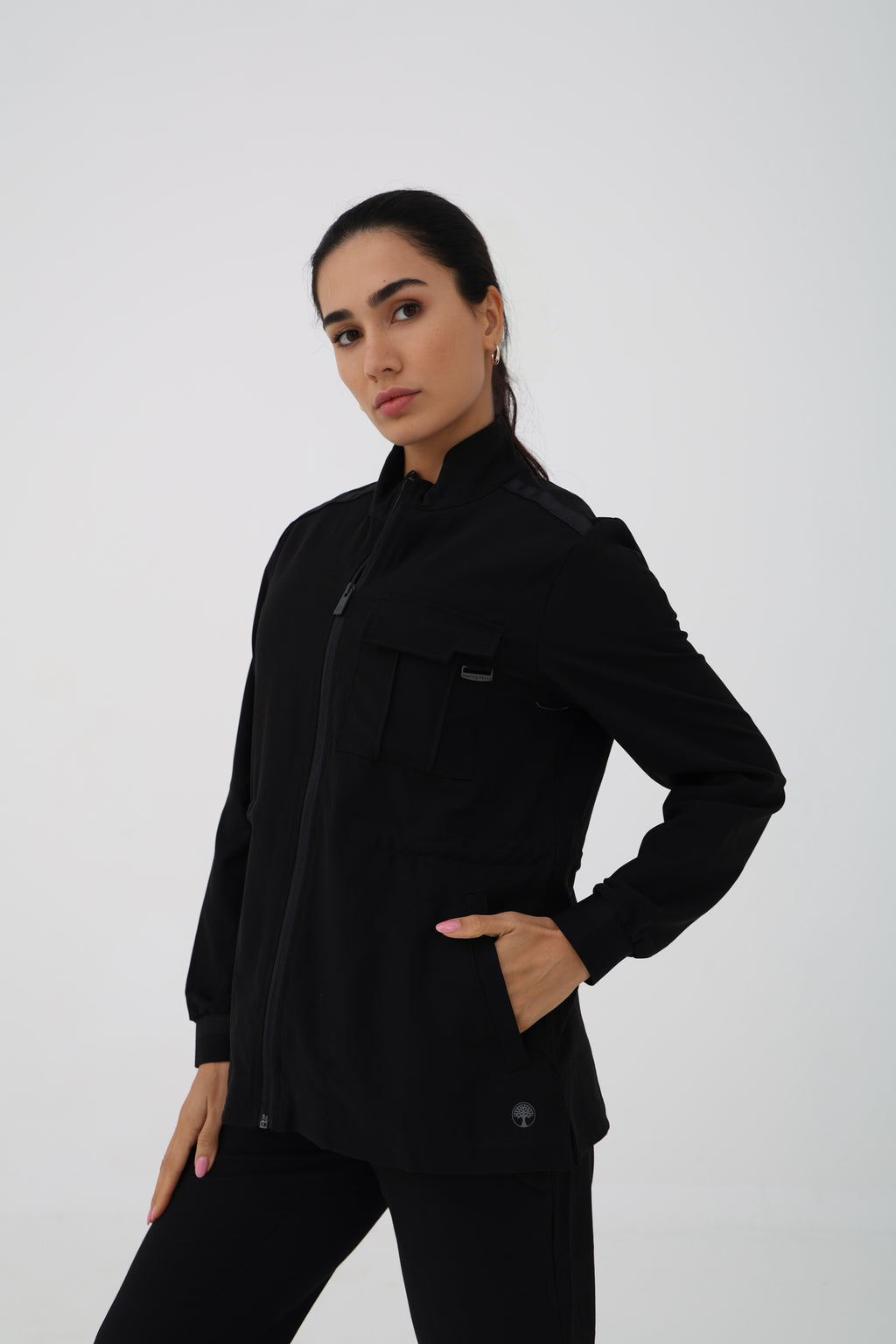 Brook Zip Jacket in Black – Women | Healing Hands