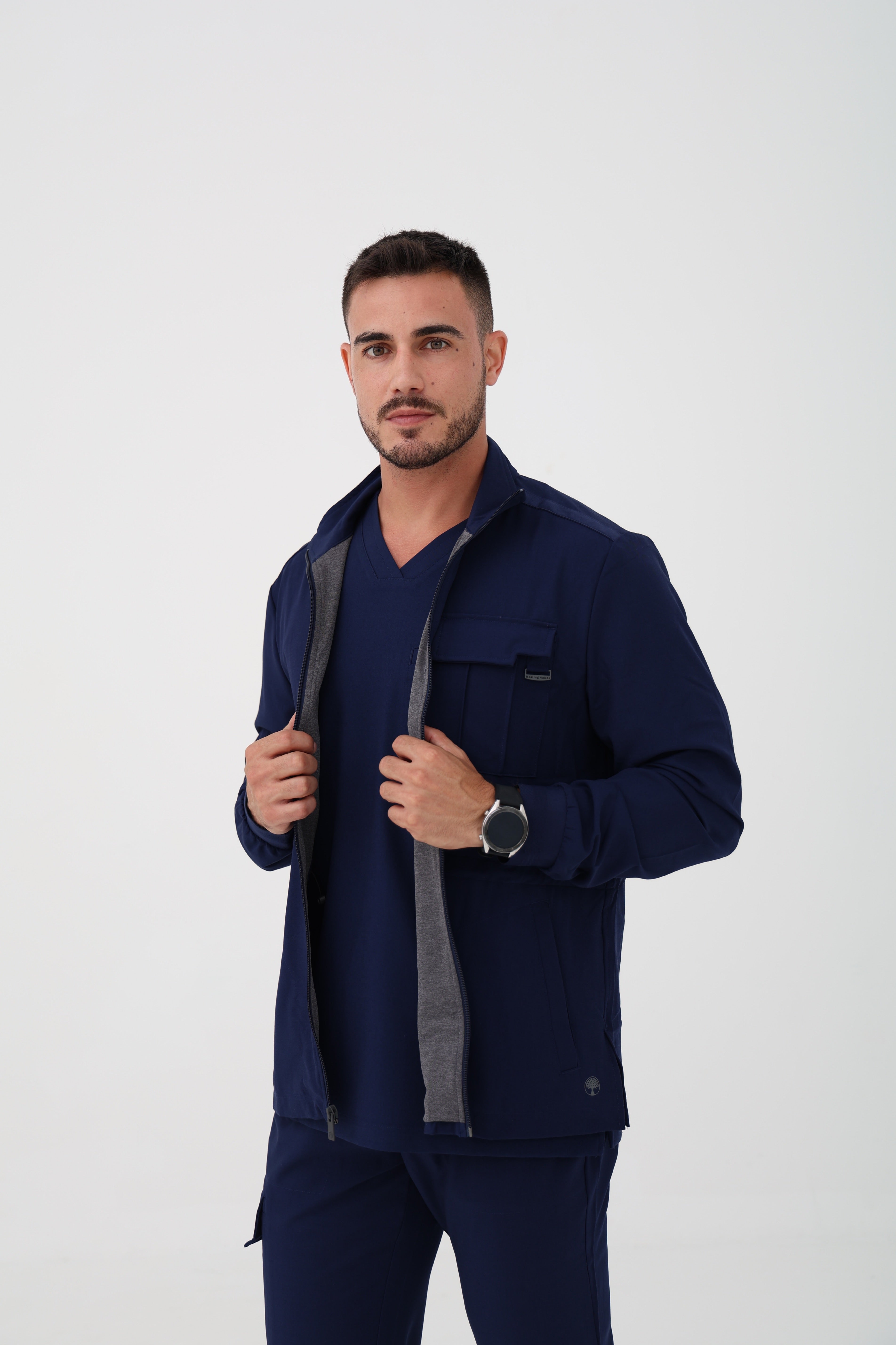 Austin Utility Jacket in Navy – Men | Healing Hands