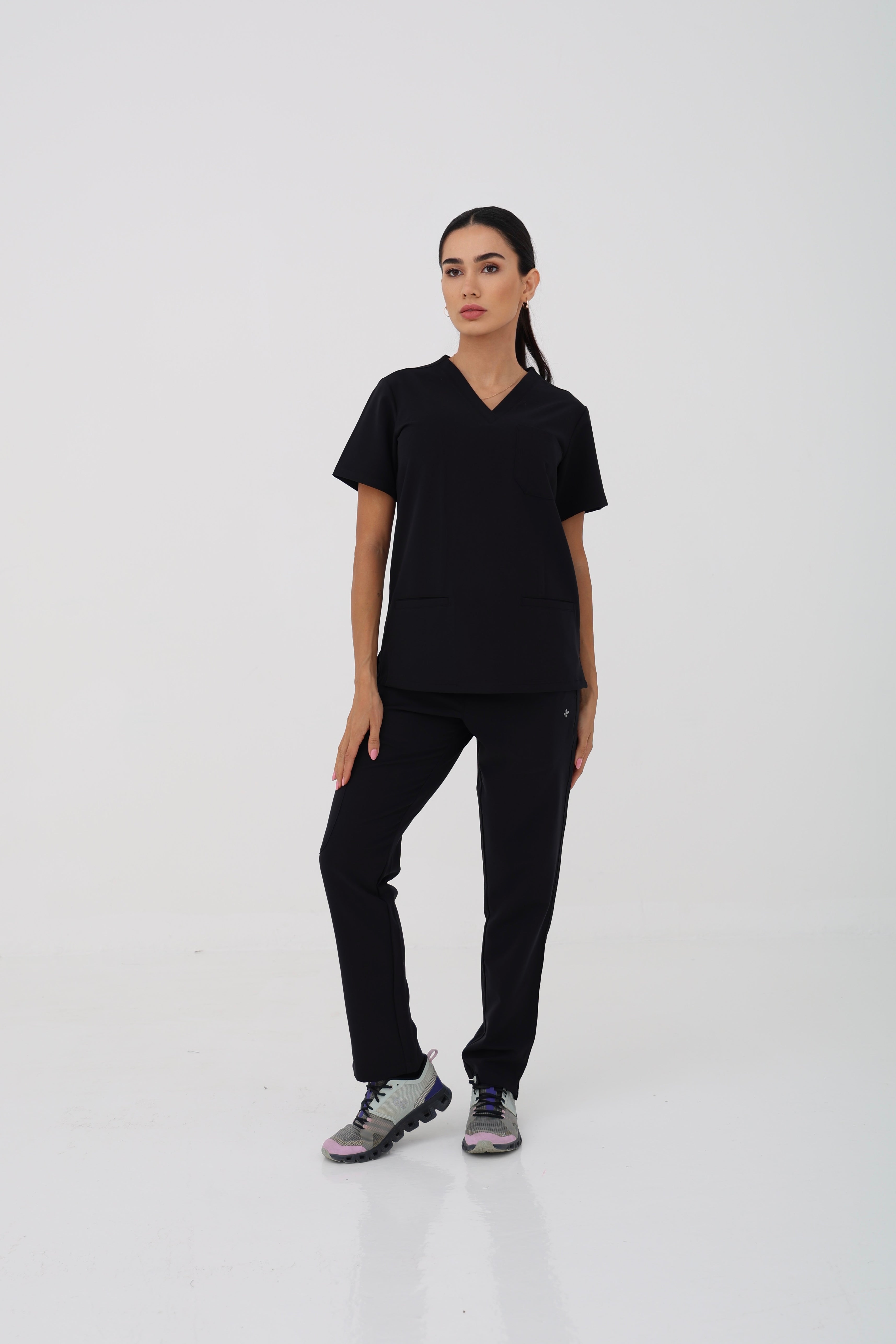 Verona Scrub Top in Black – Women | Coolmedz