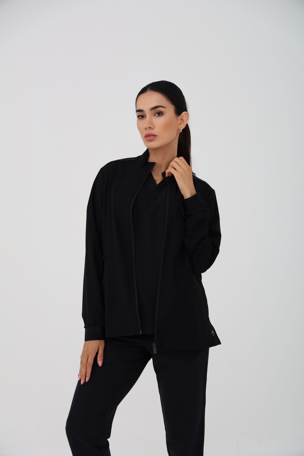 Brook Zip Jacket in Black – Women | Healing Hands