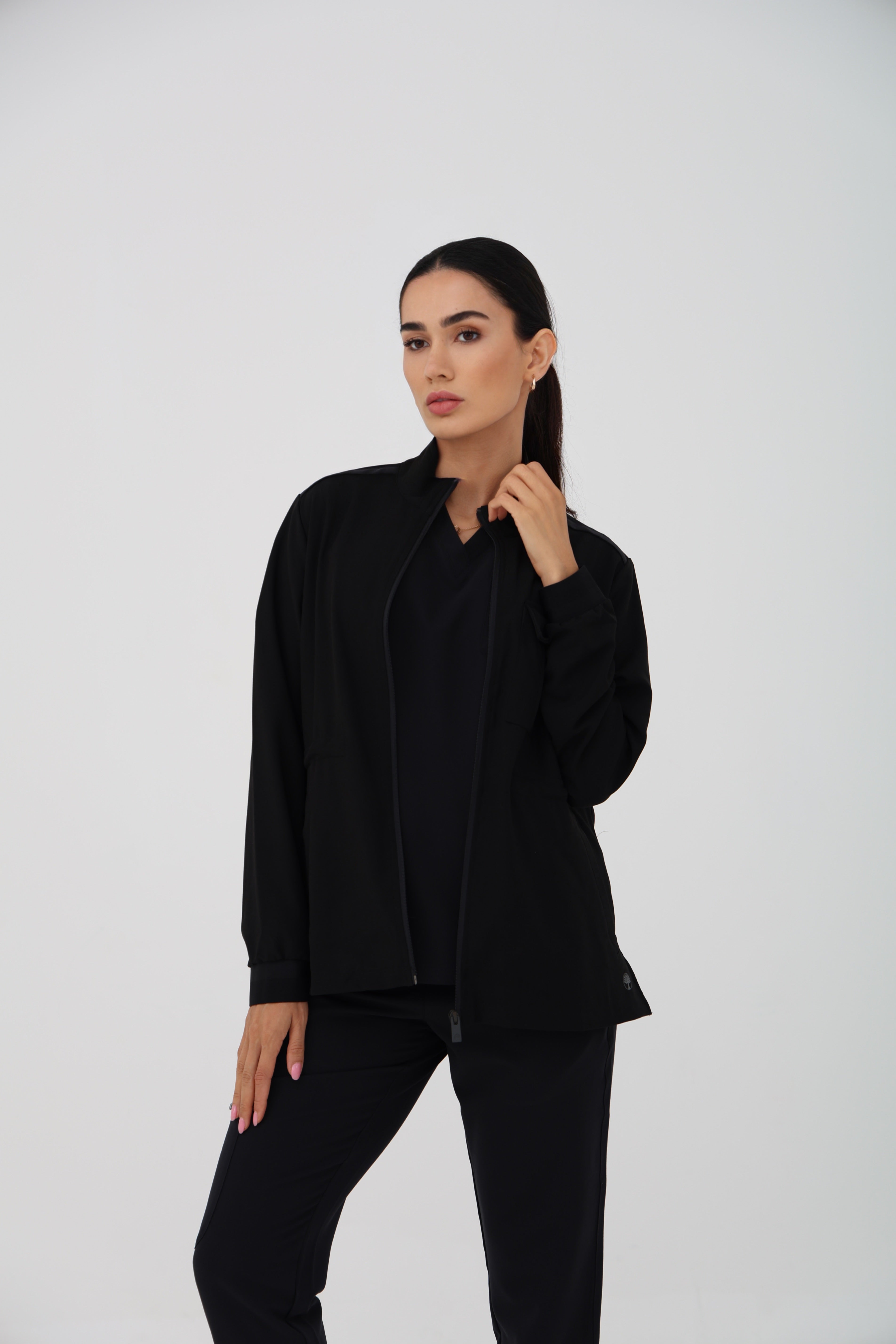 Brook Zip Jacket in Black – Women | Healing Hands