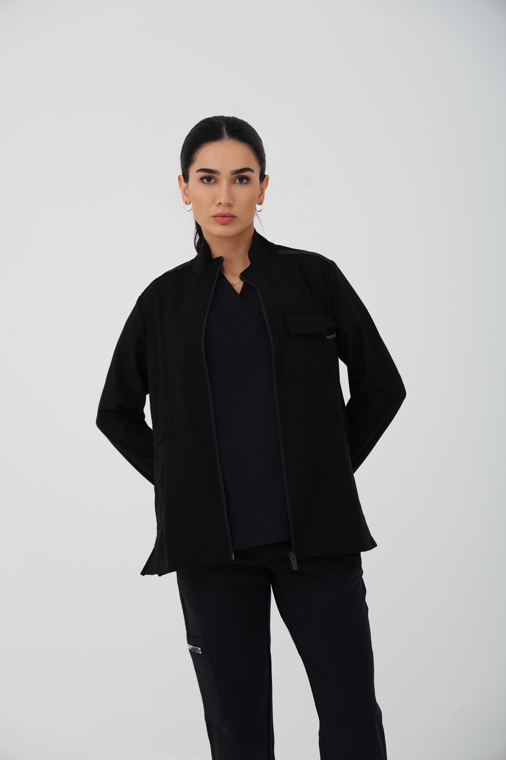 Brook Zip Jacket in Black – Women | Healing Hands