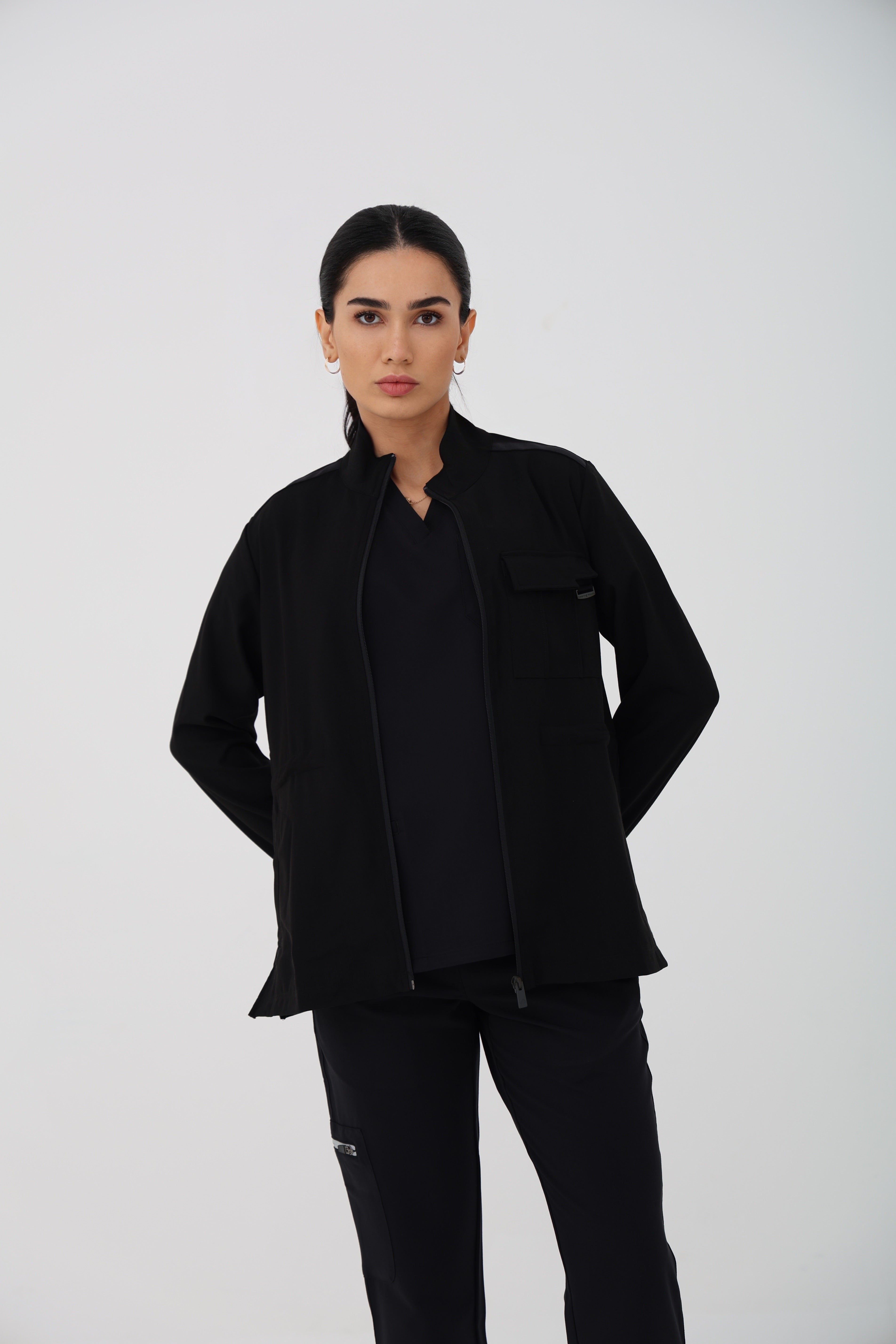 Brook Zip Jacket in Black – Women | Healing Hands