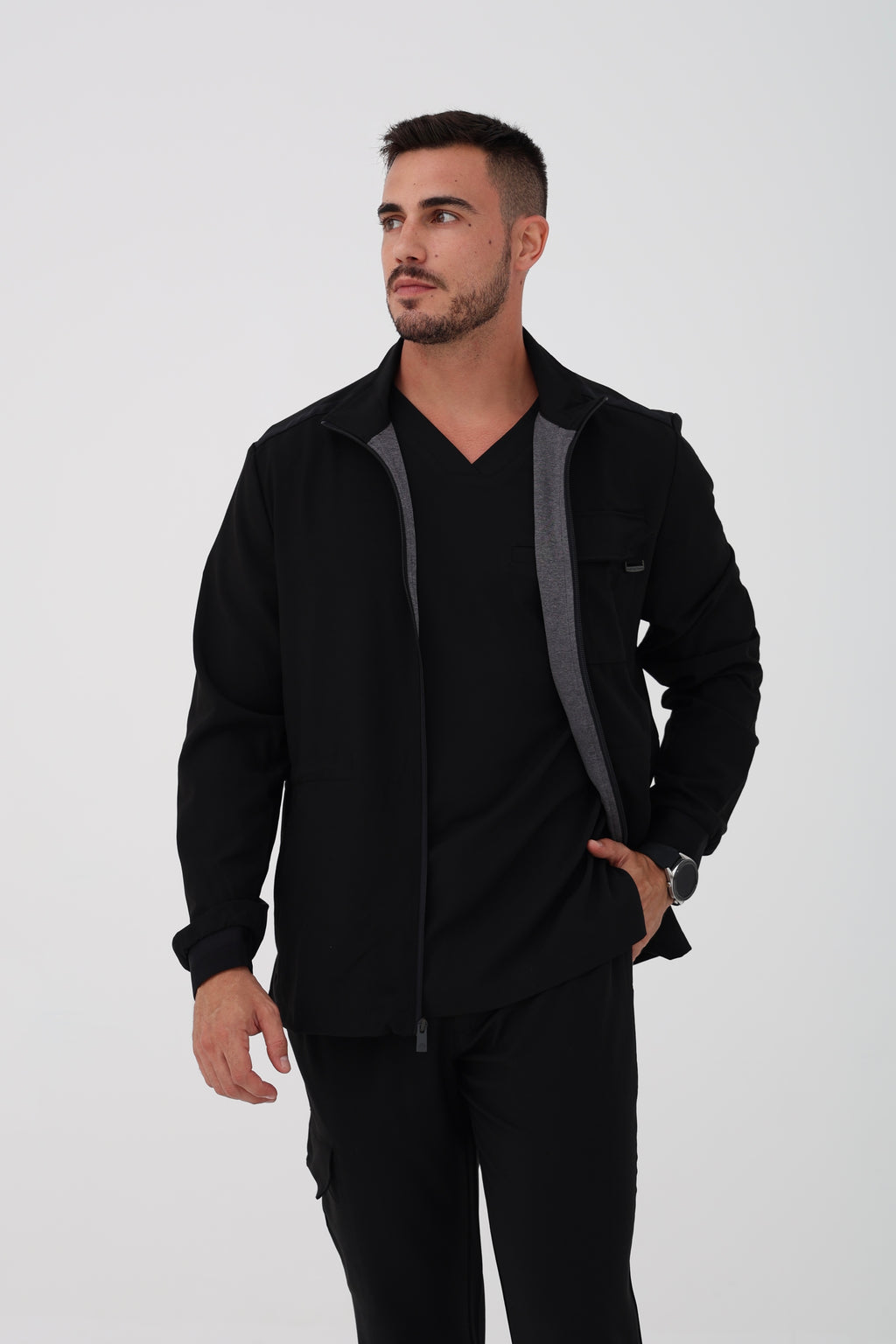 Austin Utility Jacket in Black – Men | Healing Hands