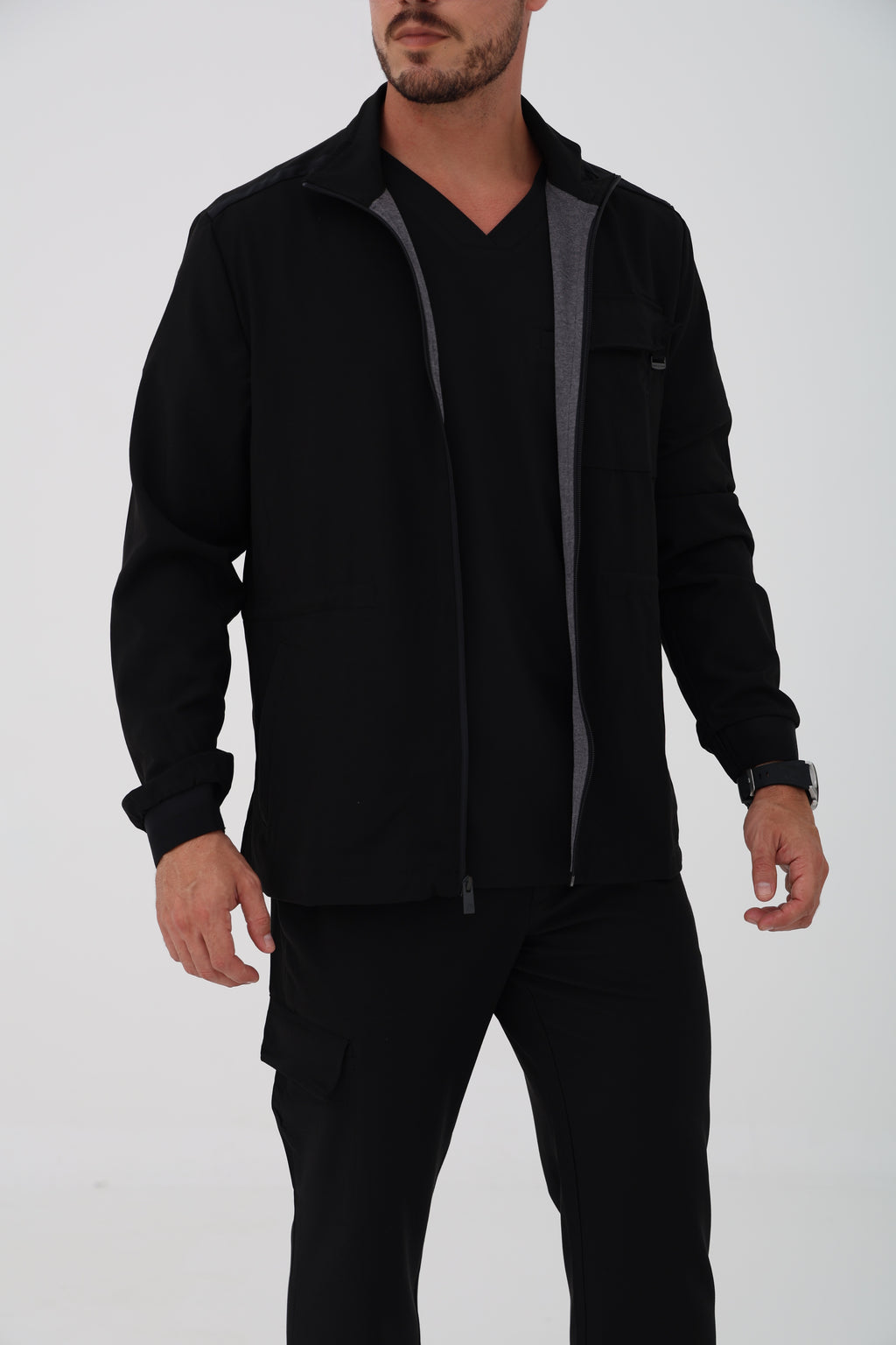 Austin Utility Jacket in Black – Men | Healing Hands
