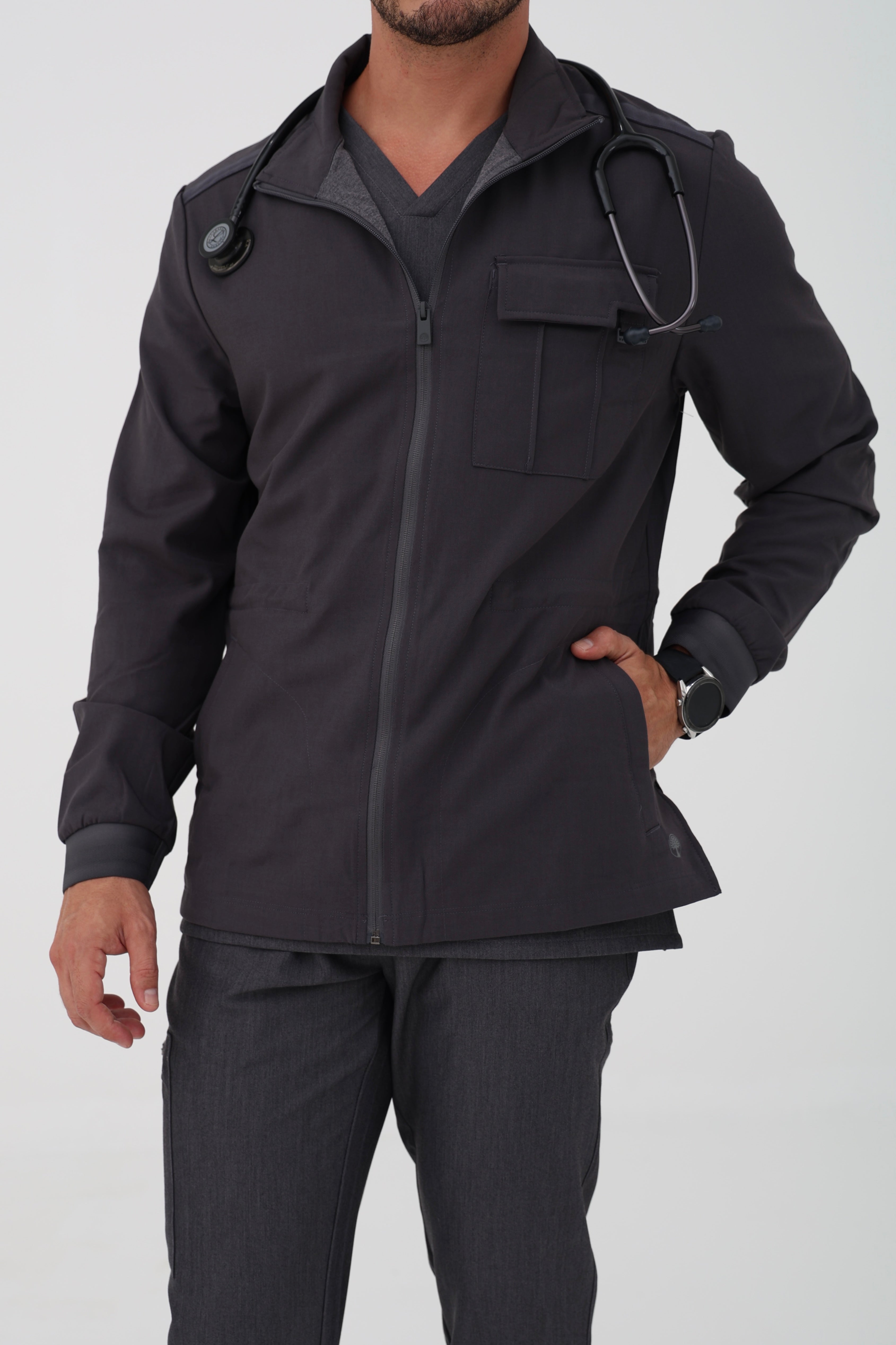 Austin Utility Jacket in Pewter – Men | Healing Hands