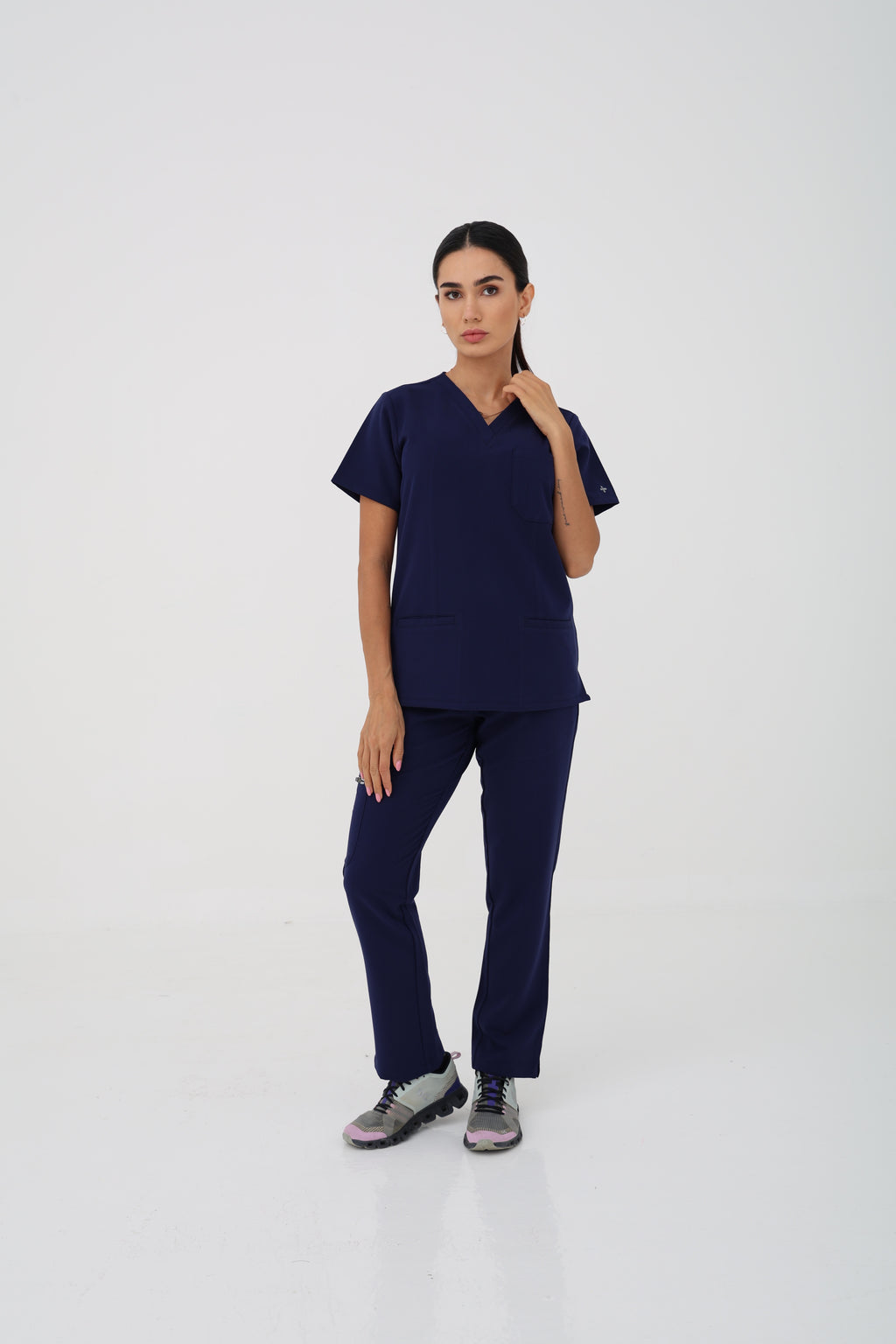 Verona Scrub Top in Navy – Women | Coolmedz