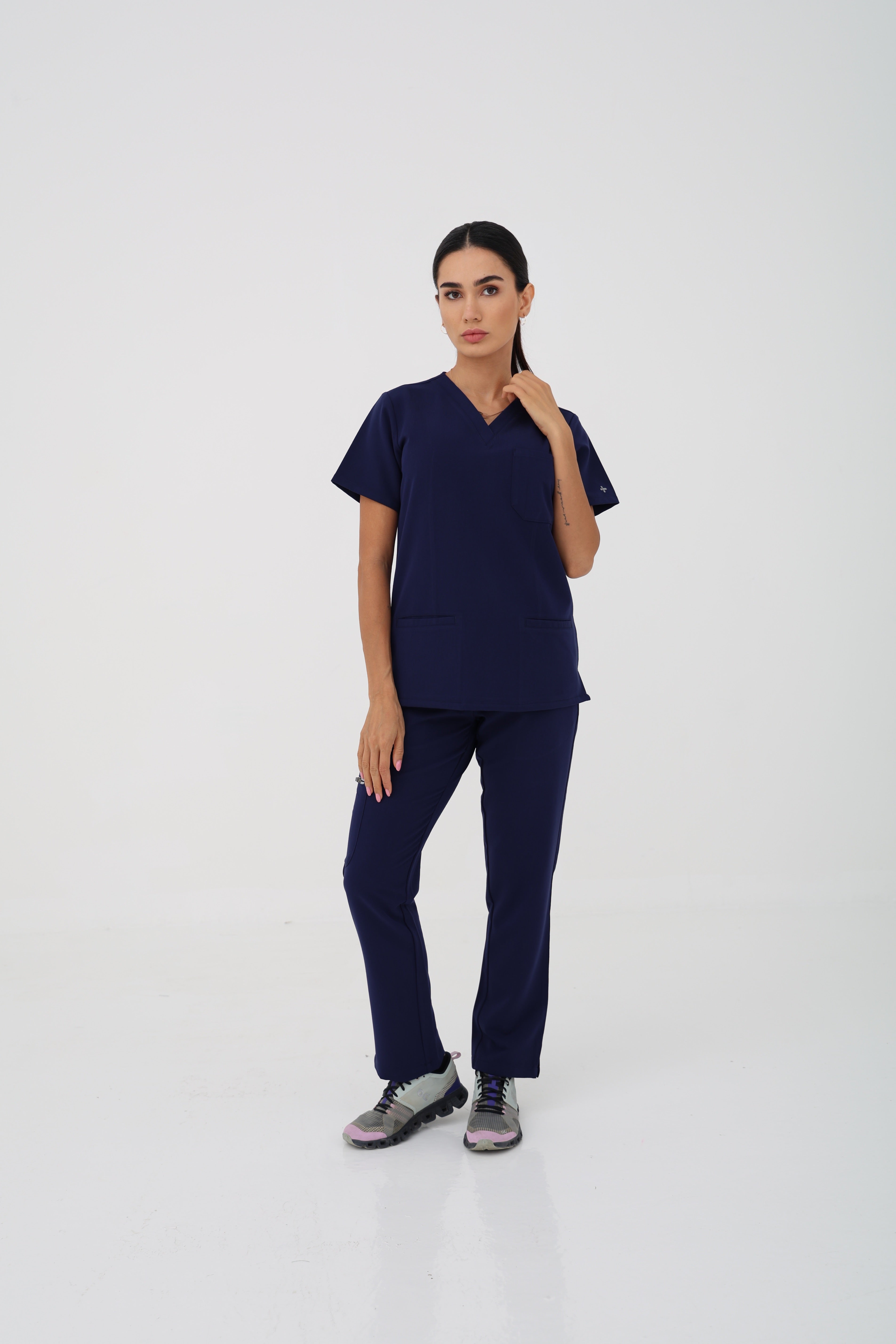 Verona Scrub Top in Navy – Women | Coolmedz