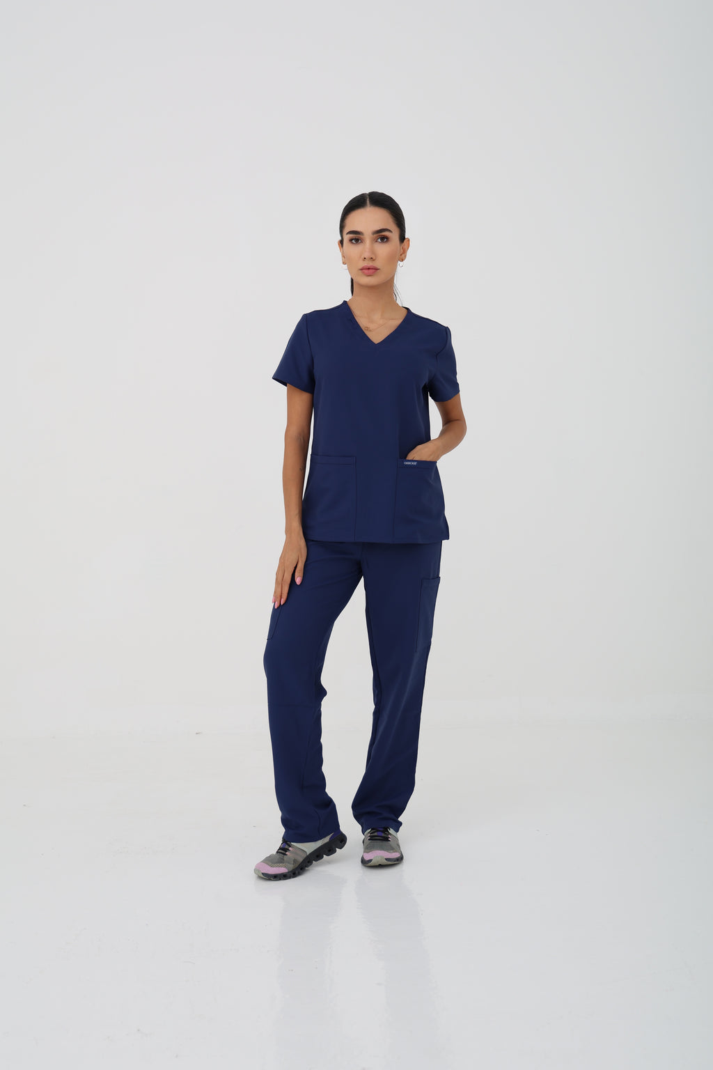 WW Ultra V-Neck Scrub Top in Navy – Women | Cherokee