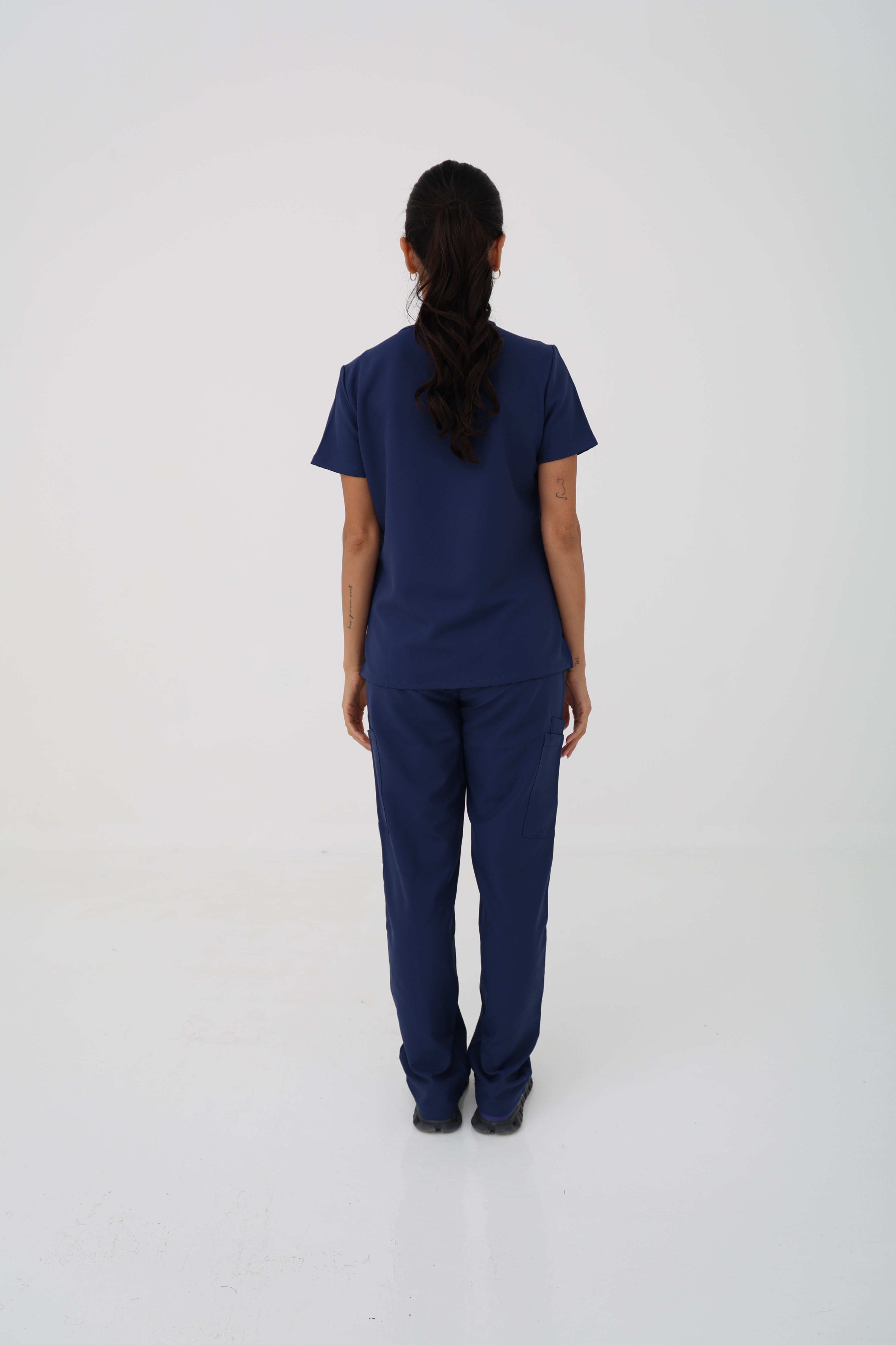 WW Ultra Slim Cargo Scrub Pant in Navy – Women | Cherokee | Corus Scrubs UAE