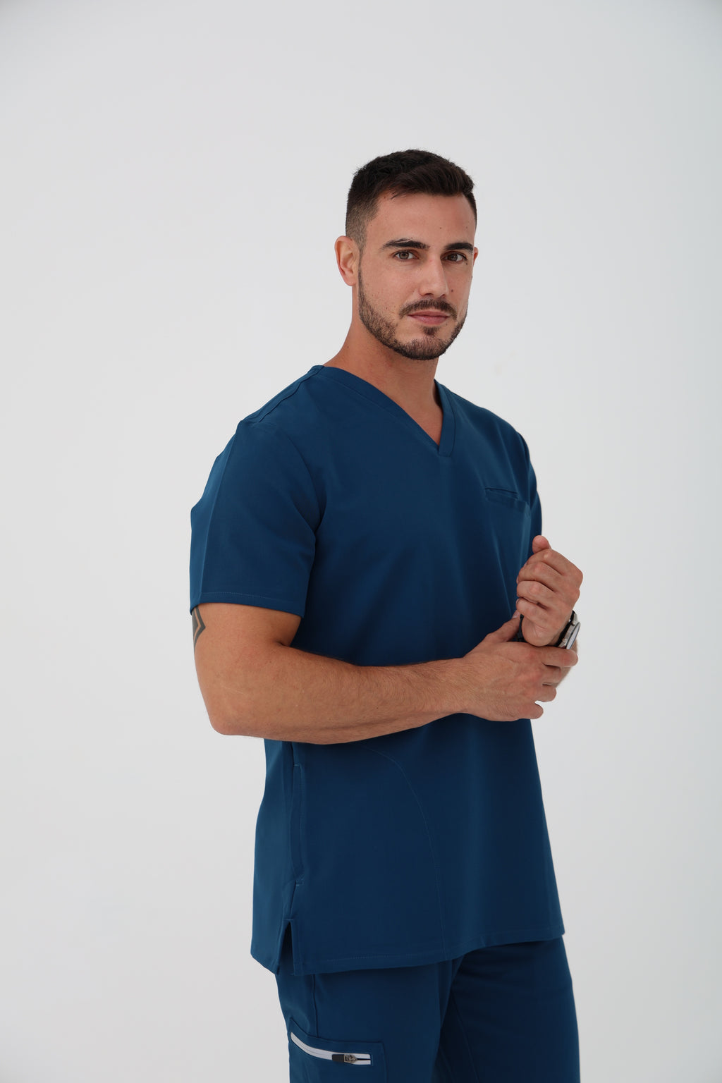 Coolmedz Scrub Top in Caribbean Blue – Men | Coolmedz