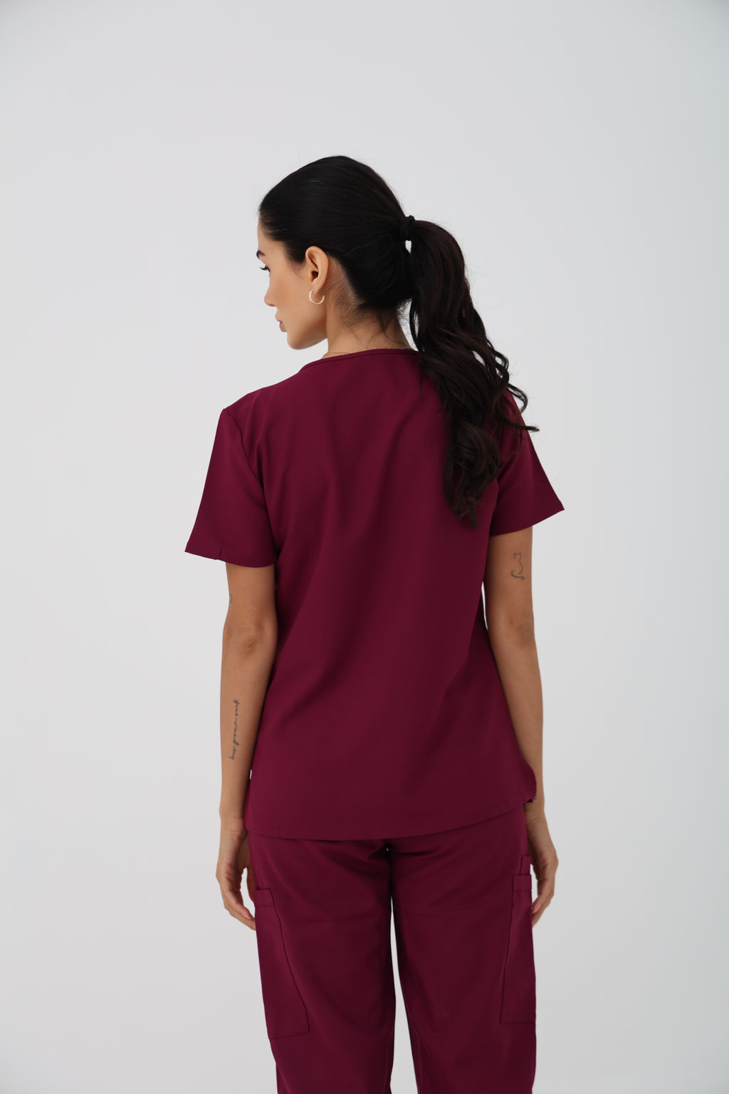 WW Ultra Slim Cargo Scrub Pant in Wine – Women | Cherokee
