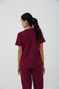 WW Ultra Slim Cargo Scrub Pant in Wine – Women | Cherokee