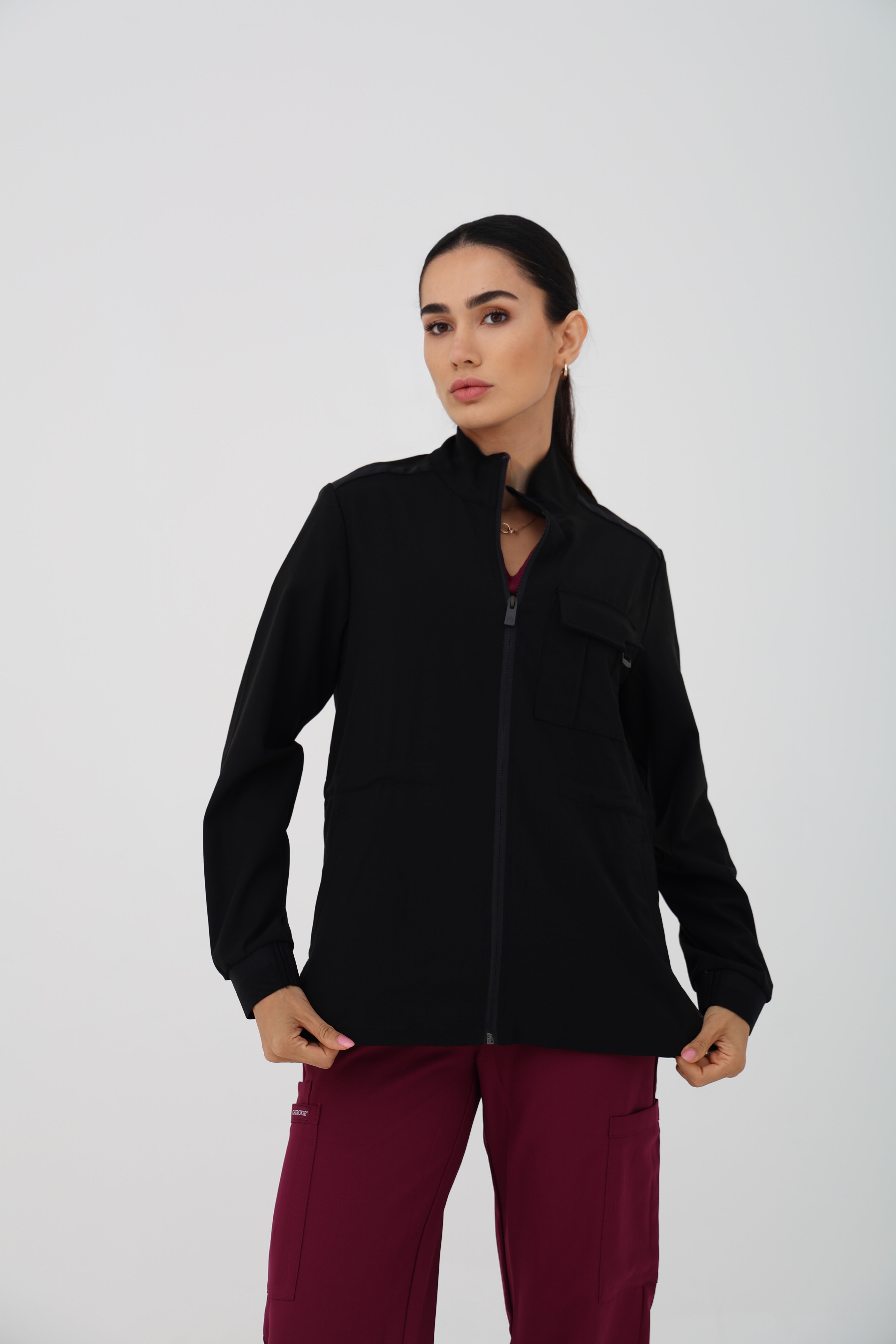 Brook Zip Jacket in Black – Women | Healing Hands