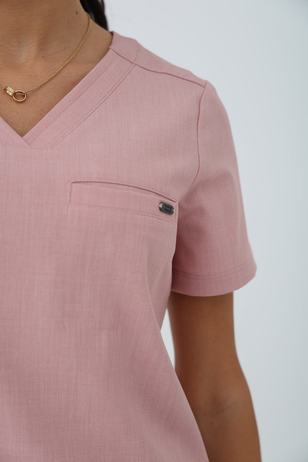 Billie V-Neck Scrub Top in Pink Pearl – Women | Healing Hands