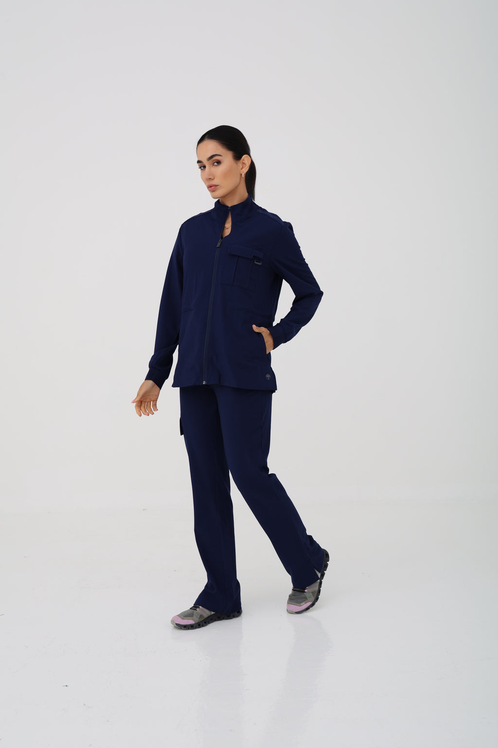 Brook Zip Jacket in Navy – Women | Healing Hands