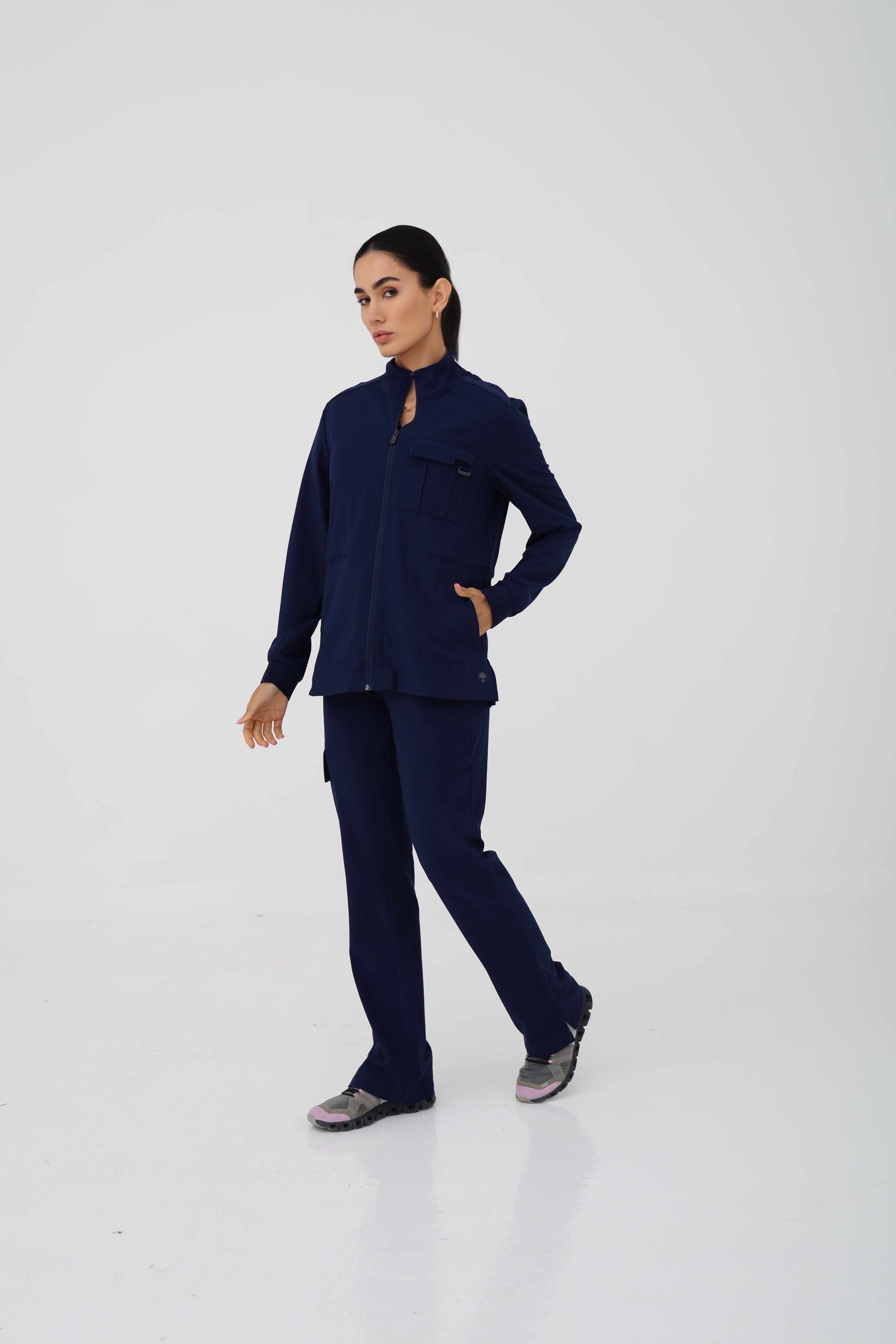 Brook Zip Jacket in Navy – Women | Healing Hands