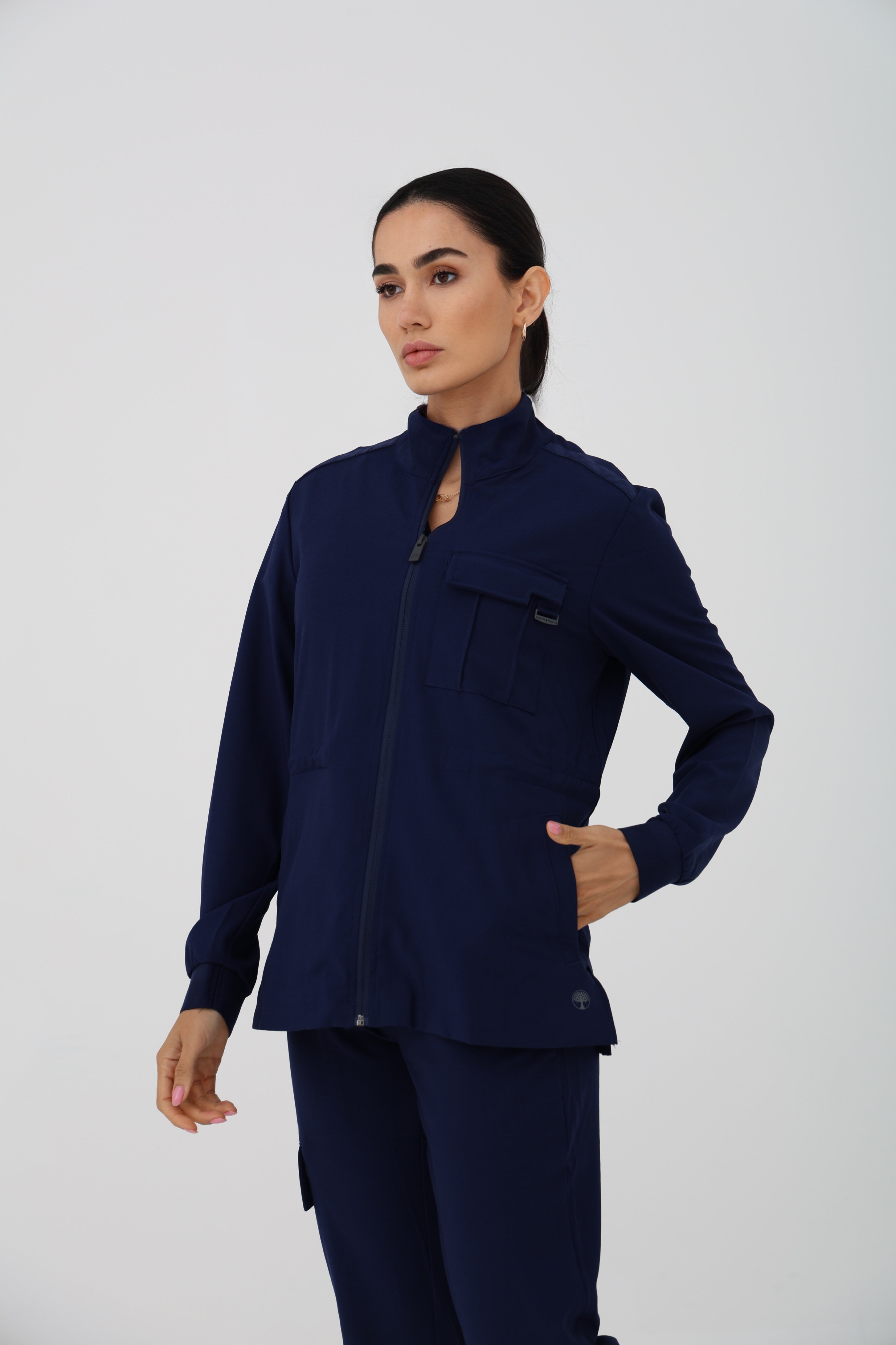 Brook Zip Jacket in Navy – Women | Healing Hands