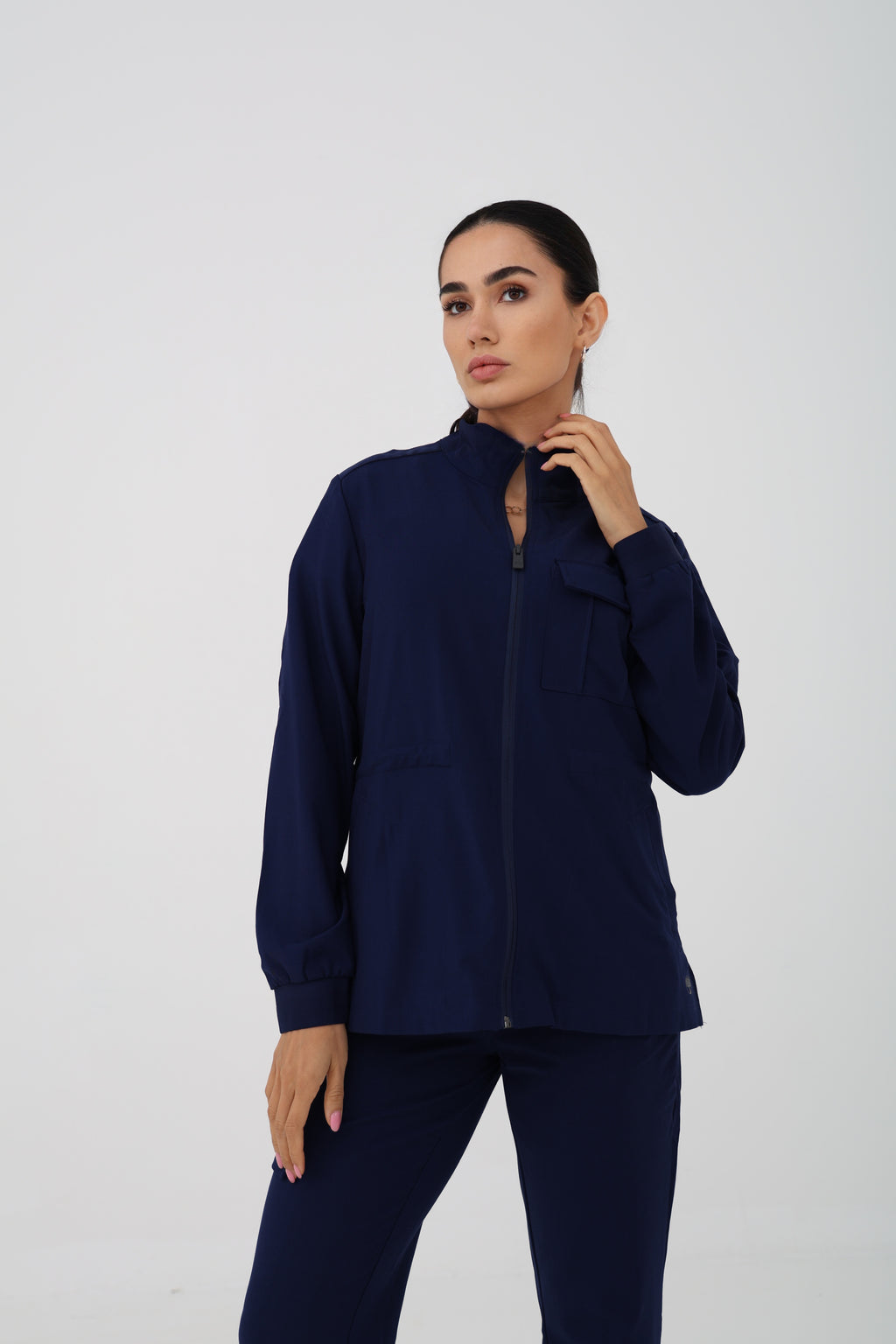 Brook Zip Jacket in Navy– Women | Healing Hands