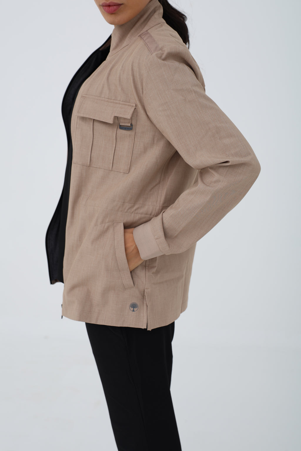Brook Zip Jacket in Desert Taupe – Women | Healing Hands